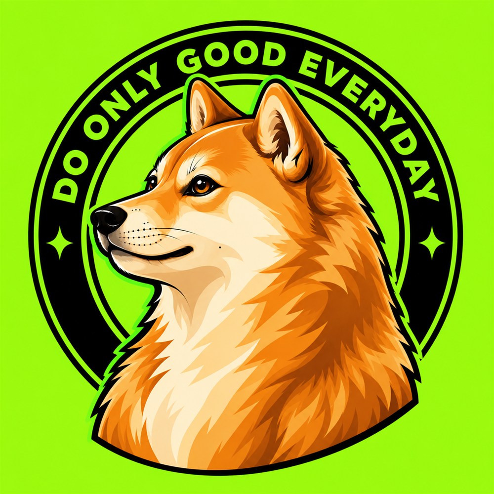 Do Only Good Everyday — Shiba Inu emblem